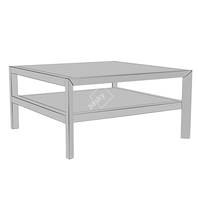 Dantone Square Coffee Table - Modern Design for Stylish Living 3D model image 3