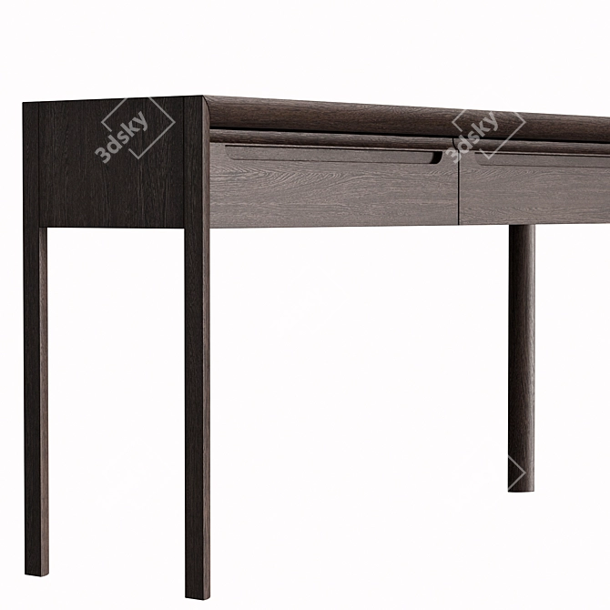 Modern Square Console with Solid Handle 3D model image 2