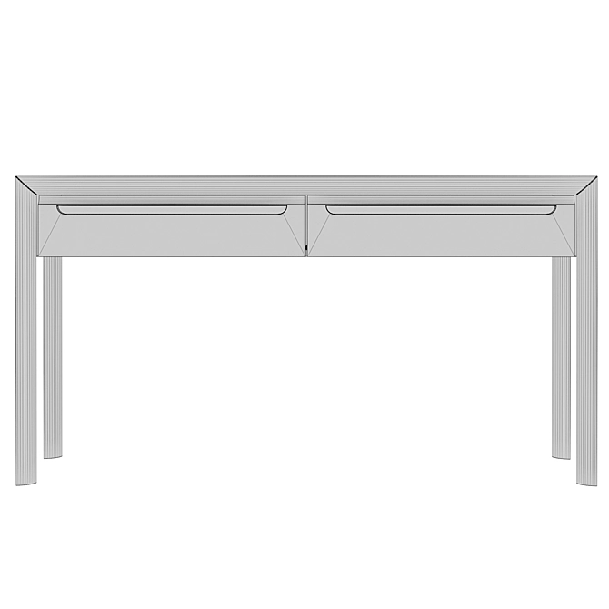 Modern Square Console with Solid Handle 3D model image 3