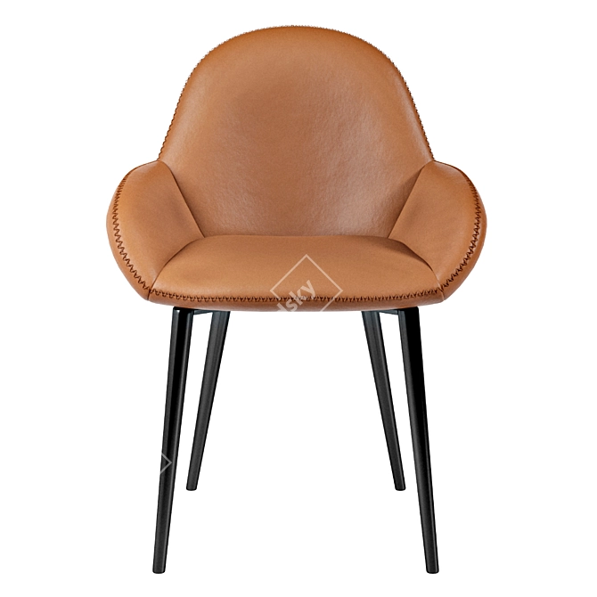 Remy Faux Leather Chair: Sleek and Polished Seating 3D model image 4