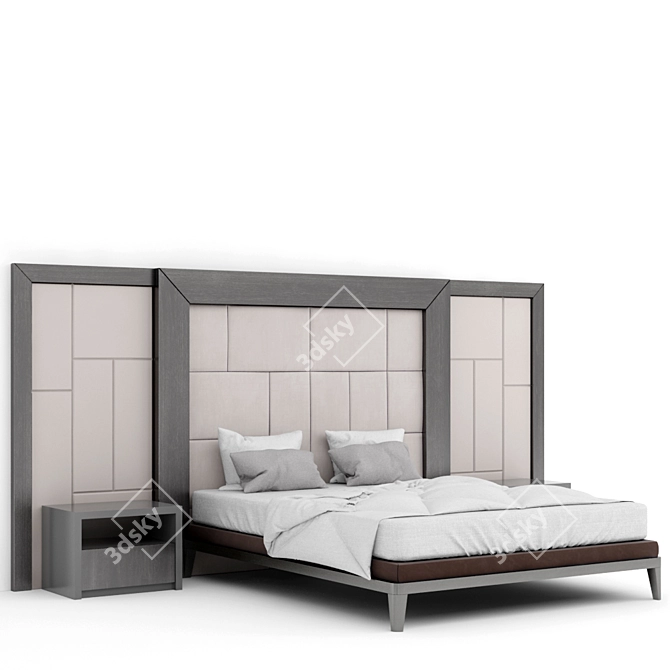 Spacious and Stylish Bed Set 3D model image 3