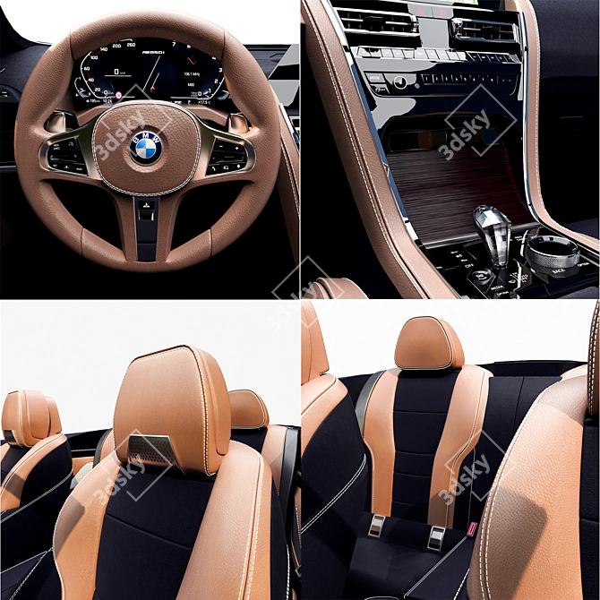 Luxury Bimmer: BMW M850i Convertible 3D model image 3