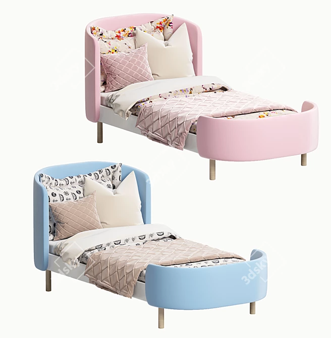 KIDI Soft Transforming Bed - Comfy & Stylish 3D model image 1