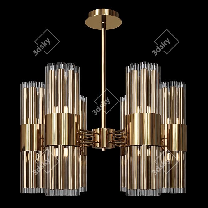 Elegant Hetel Lamp: D62 x 110 cm 3D model image 1
