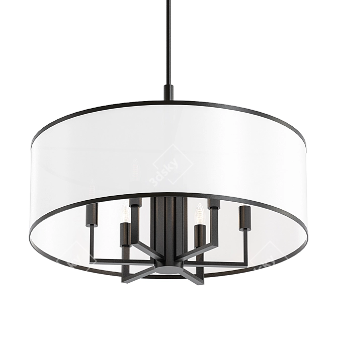 Bronze Pendant Light - 24" Wide 3D model image 1