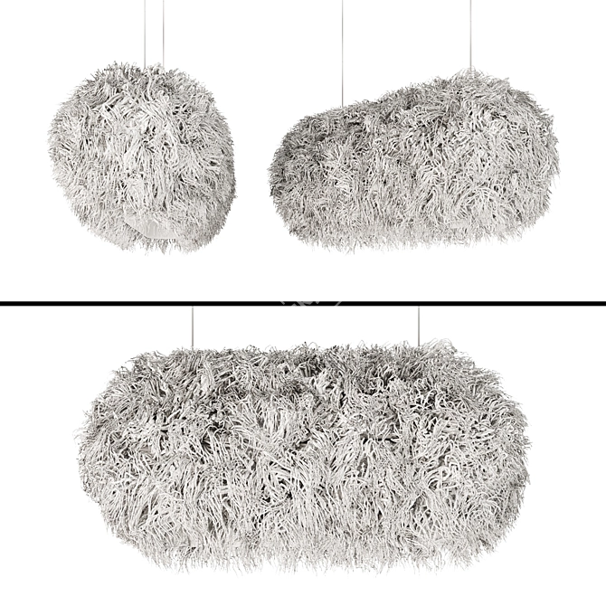 Fur Cascade Chandelier 3D model image 2