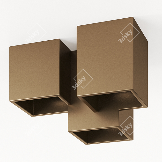 Heraea Plaster Ceiling Lamp 3D model image 3