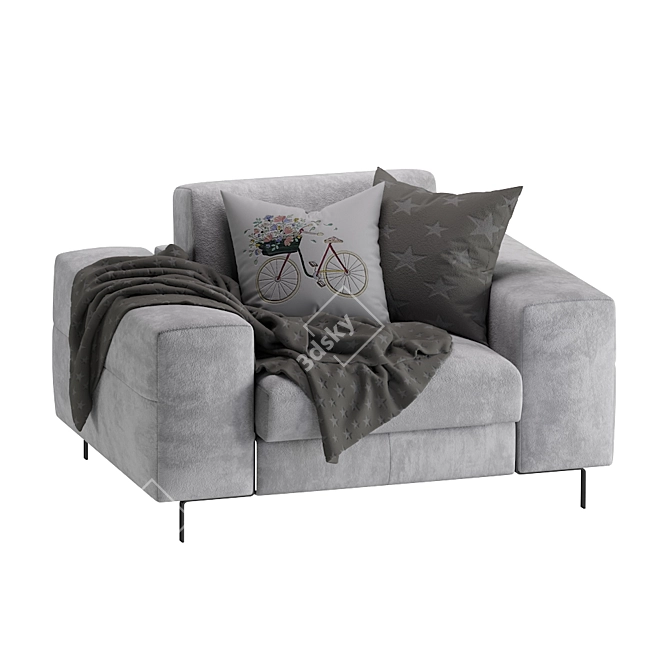 Dienne Life Armchair: Modern Comfort and Style 3D model image 1