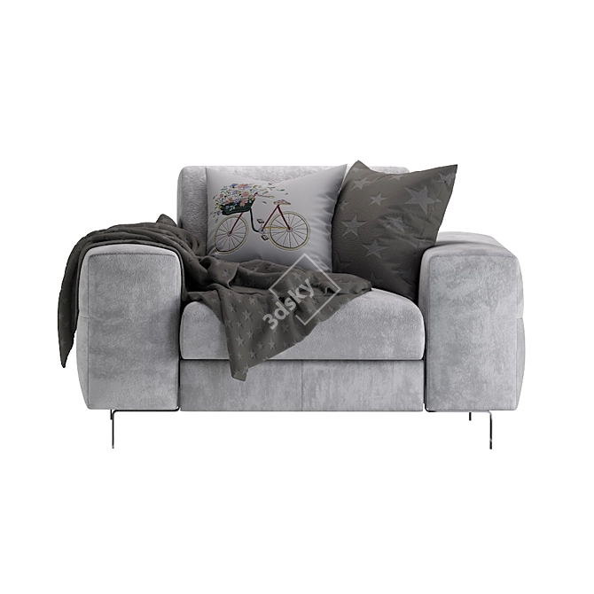 Dienne Life Armchair: Modern Comfort and Style 3D model image 2