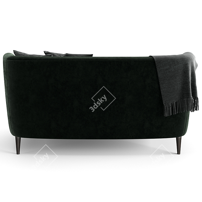 Modern Gubi Stay Sofa: Stylish Wood Legs 3D model image 3