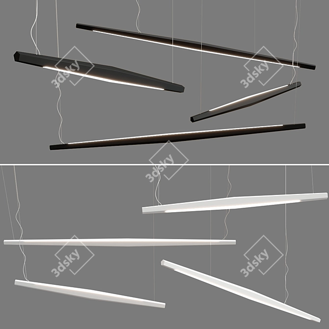 Elegant Viisi Pendant Light - Panzeri 3D model image 1