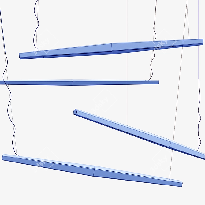 Elegant Viisi Pendant Light - Panzeri 3D model image 2