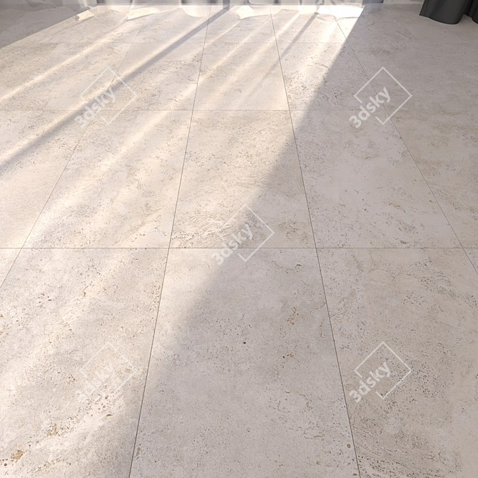 Navona Bone Cross Floor Tile 3D model image 1