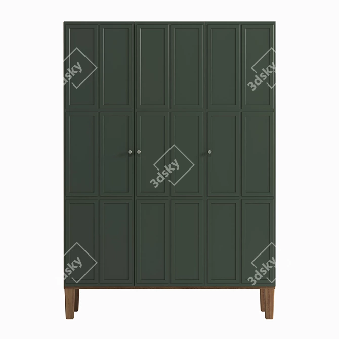 Title: Scandinavian Style Andersen Wardrobe 3D model image 2