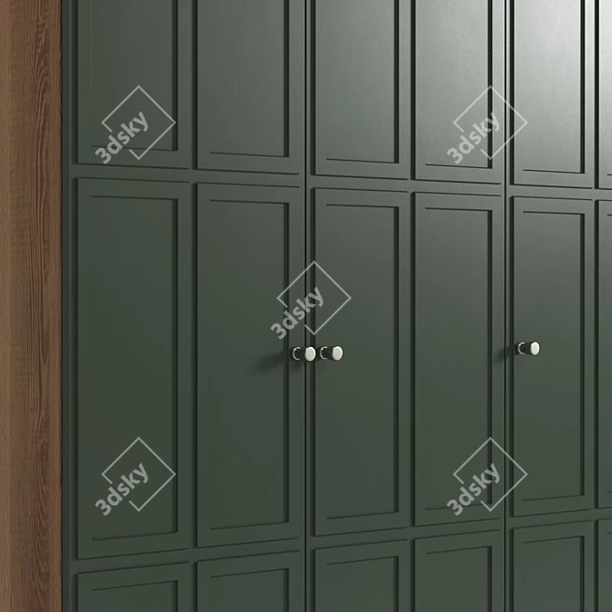 Title: Scandinavian Style Andersen Wardrobe 3D model image 3
