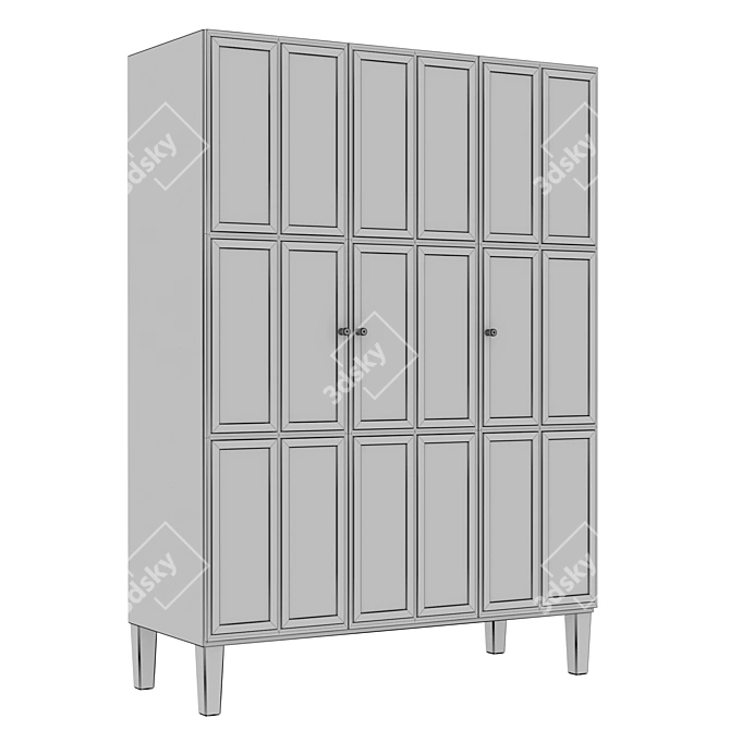 Title: Scandinavian Style Andersen Wardrobe 3D model image 4