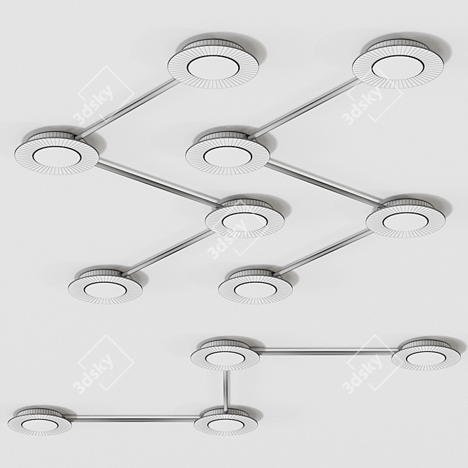 Elegant Vintage Cattaneo Ceiling Light 3D model image 2
