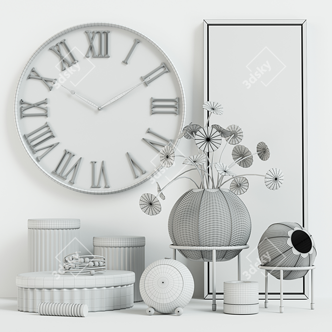 Title: Green Round Vase Set 3D model image 4