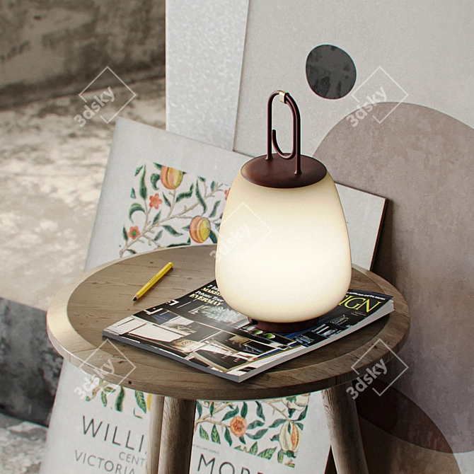 Minimalist SC51 Lucca Table Lamp 3D model image 2