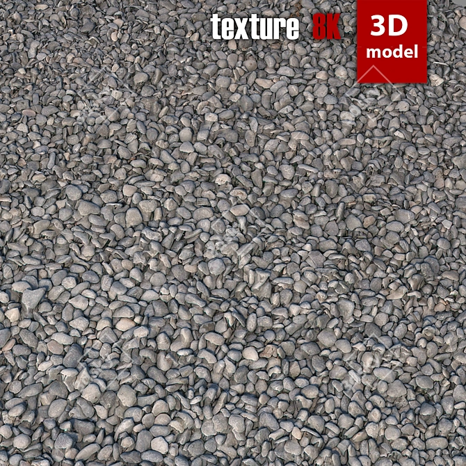 8192x8192 Beach Pebble - Detailed 3D Model 3D model image 3