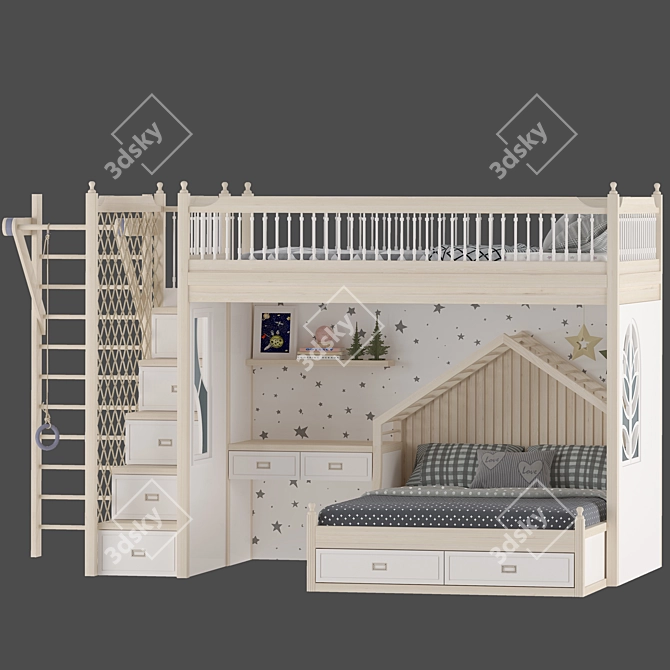 Imaginative Kids Furniture Set 3D model image 6