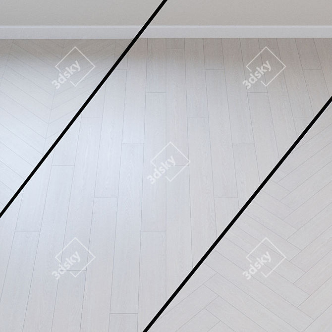 White Calm Oak Laminate - Wineo 500 3D model image 1