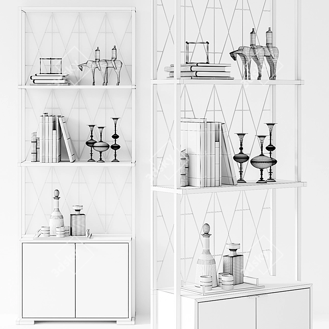 Modern Iconic Drawer Etagere: Theodore Alexander 3D model image 3