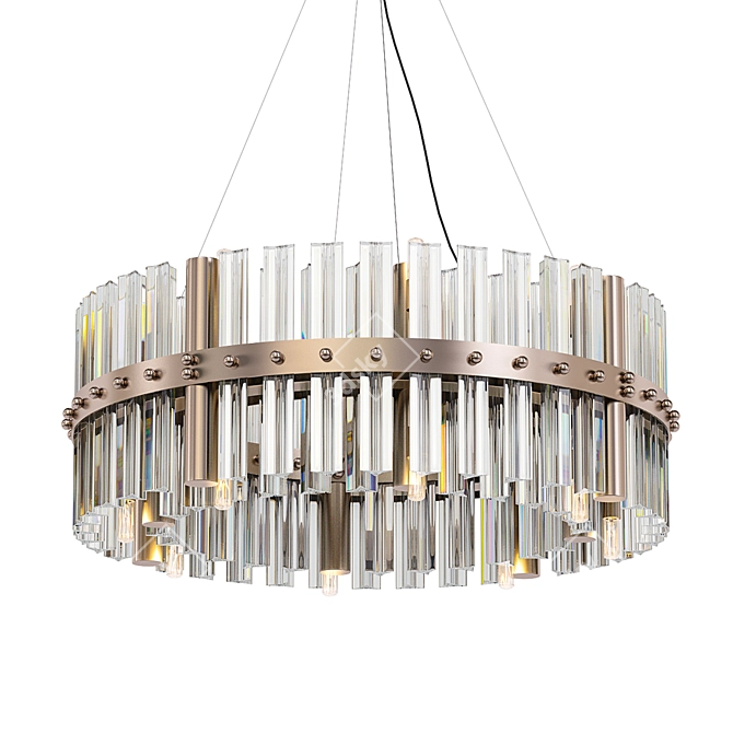 Saturno Bronze Chandelier: Elegant Lighting for any Space 3D model image 1