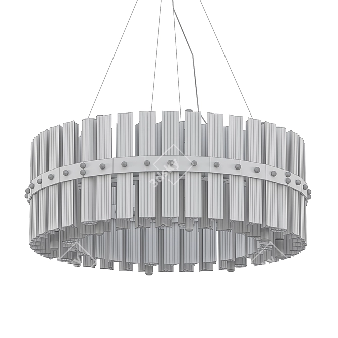 Saturno Bronze Chandelier: Elegant Lighting for any Space 3D model image 2