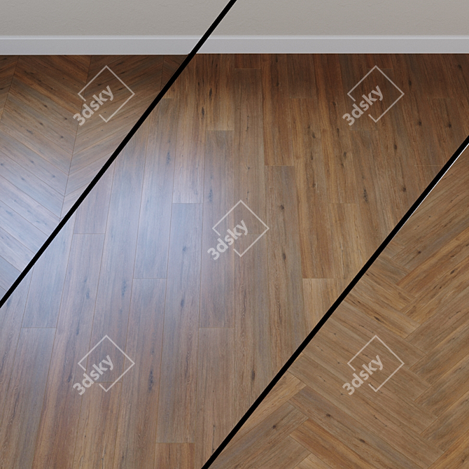 Wild Oak Dark Brown Laminate 3D model image 1