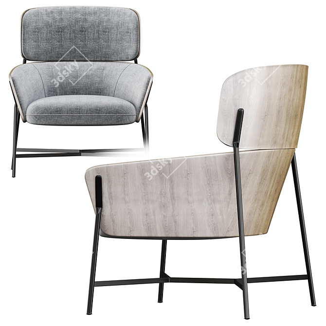 CARISTO: The Ultimate SPO1 Armchair 3D model image 4