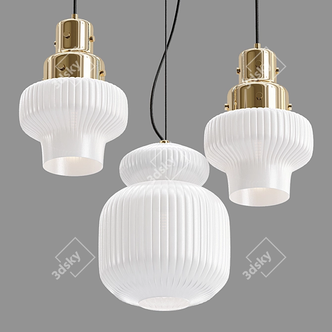 Elegant Glass Pendant Lights 3D model image 3