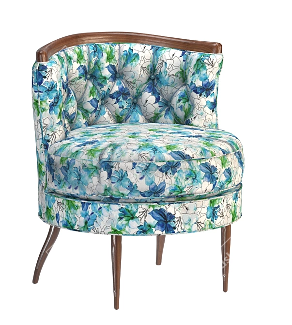 Modern Bixby Lounge Chair 3D model image 1