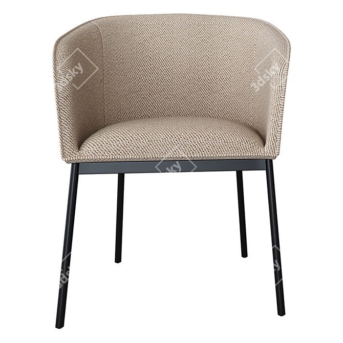 Modern Minimal Mitis Armchair 3D model image 2