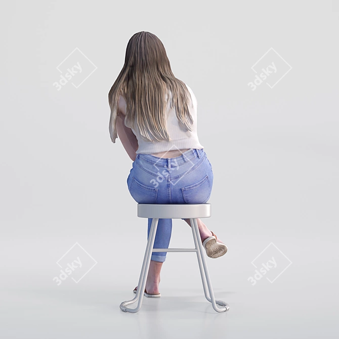 3D Model Zoe: High-Quality Textured Character 3D model image 2