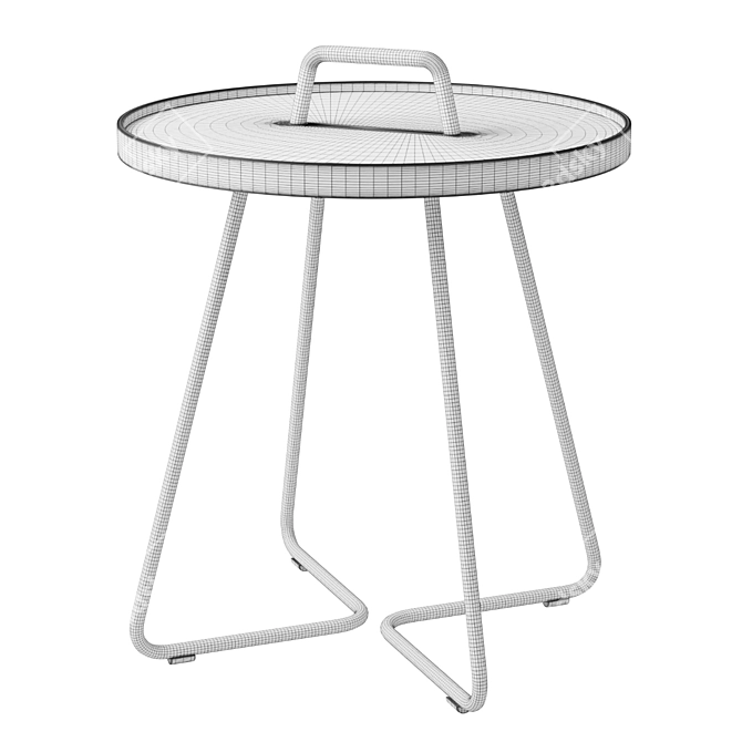 Portable Tray-Top Side Table 3D model image 5