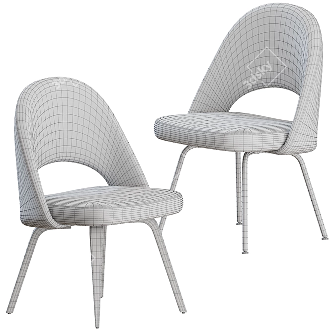 Elegant Saarinen Chair: Classic Design 3D model image 4