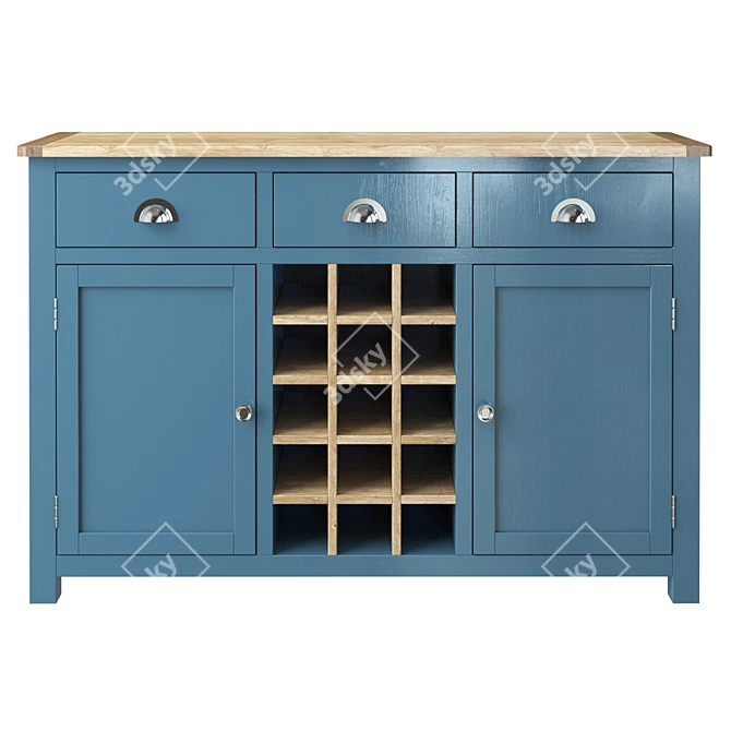 Jules Verne Wine Cabinet: Elegant Wine Storage Solution 3D model image 2