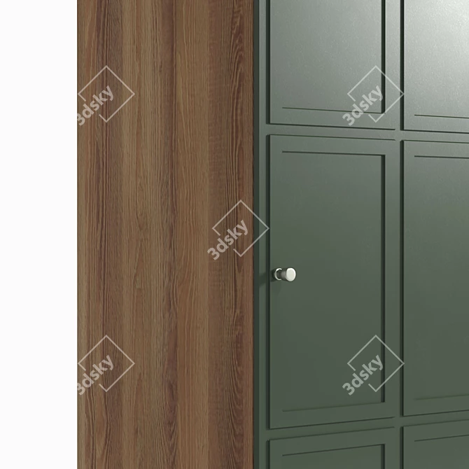 Andersen Single Door Wardrobe, 70 x 190 x 60 cm 3D model image 3