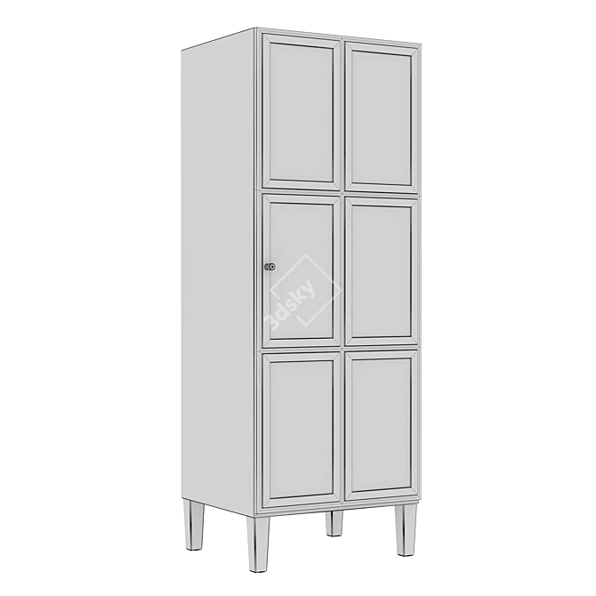 Andersen Single Door Wardrobe, 70 x 190 x 60 cm 3D model image 4
