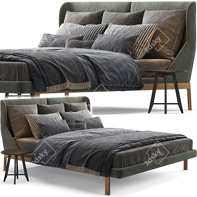 Luxurious Molteni & C Fulham Bed 3D model image 8