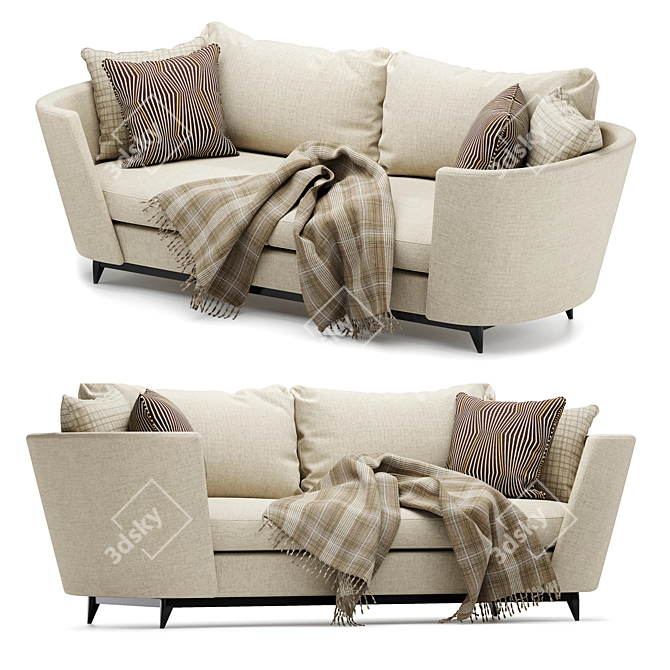 Title: Lexington Kahn Sofa: Contemporary Elegance for Your Living Space 3D model image 1
