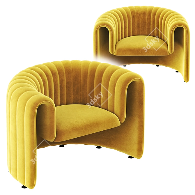 REMNANT Armchair: Sleek and Stylish Design 3D model image 2