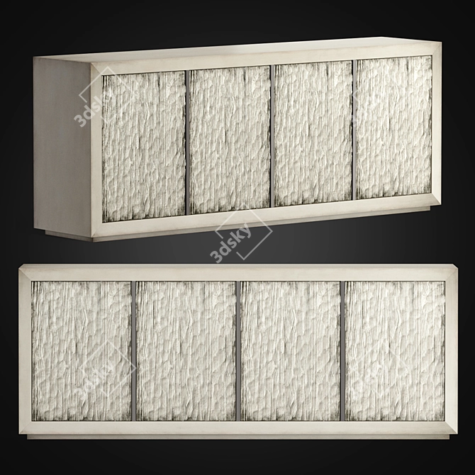 Modern Melange Claydon Credenza 3D model image 1