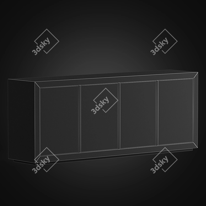 Modern Melange Claydon Credenza 3D model image 4