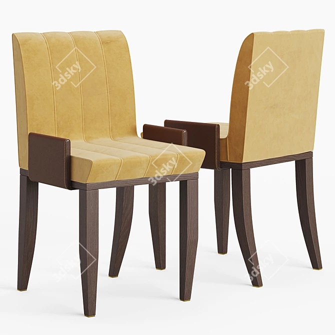 Modern Inedito Ares Table & Veronica Chair 3D model image 3