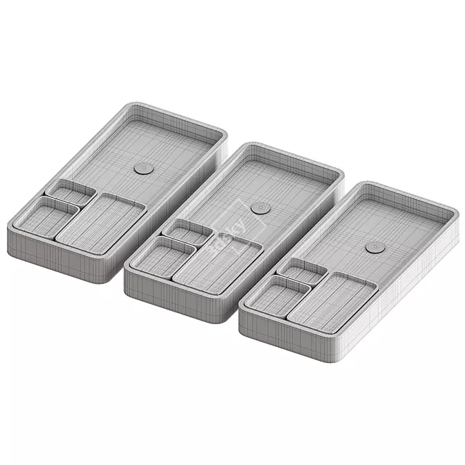 Kreoo Bento: Innovative Marble Sink 3D model image 4