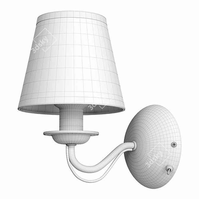Classic Metal Wall Lamp with Switch 3D model image 3