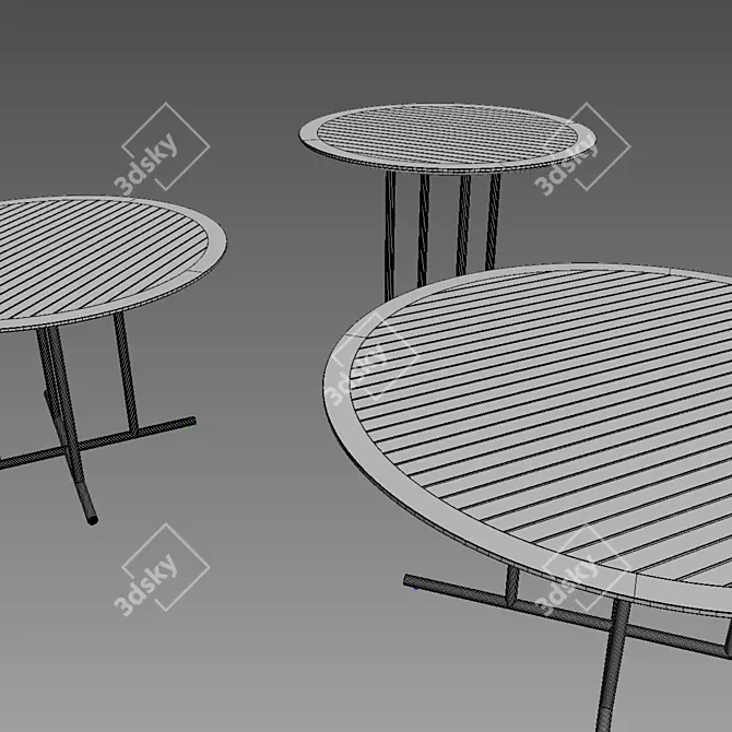 WHIRL Round Dining Table: Stylish and Functional 3D model image 2
