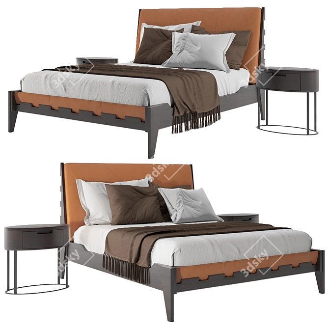 Italian Style Talamo Bed 3D model image 6